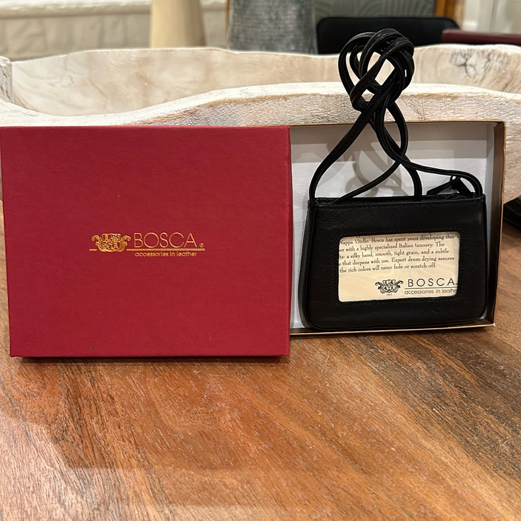 Brand New Napa Vitello By Bosca Mini Purse